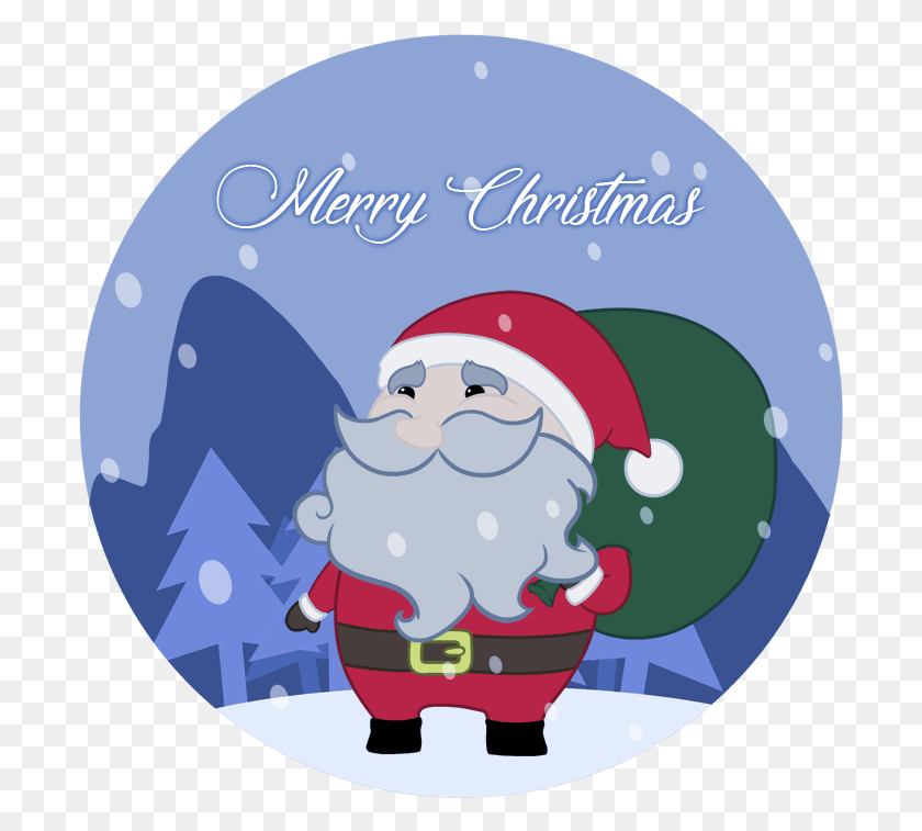 697x697 Descargar Png Nombre Feliz Navidad 2017 En Incheon Insignia De Santa Claus, Disco, Dvd, Cap Hd Png