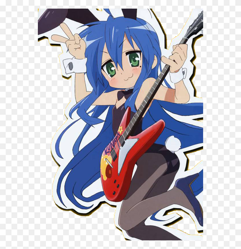 576x808 Name Of Canidate Konata Izumi Bunny, Guitar, Leisure Activities, Musical Instrument HD PNG Download
