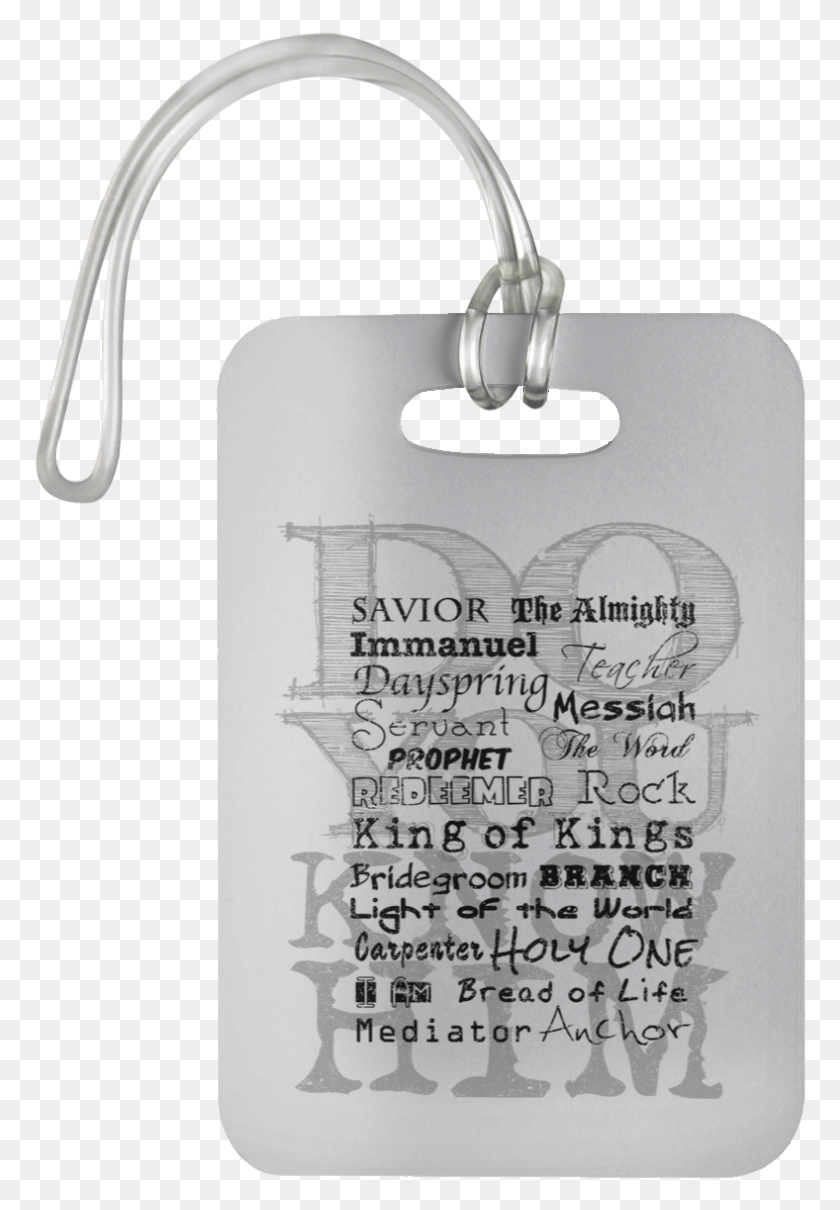774x1150 Names Of Jesus Christ Luggage Bag Tag Locket, Text, Sink Faucet, Pendant HD PNG Download