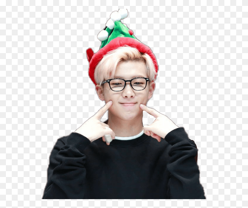 559x645 Namjoon Christmas, Person, Human, Boy HD PNG Download
