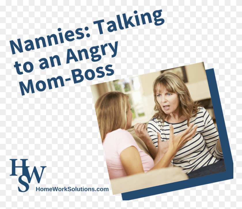 904x772 Nannies Talking To An Angry Mom Boss Book, Person, Human, Poster HD PNG Download