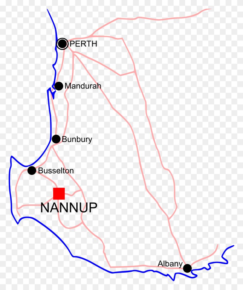 1200x1447 Nannup Western Australia Nannup Карта Западной Австралии, На Открытом Воздухе, Лук, Природа Hd Png Скачать