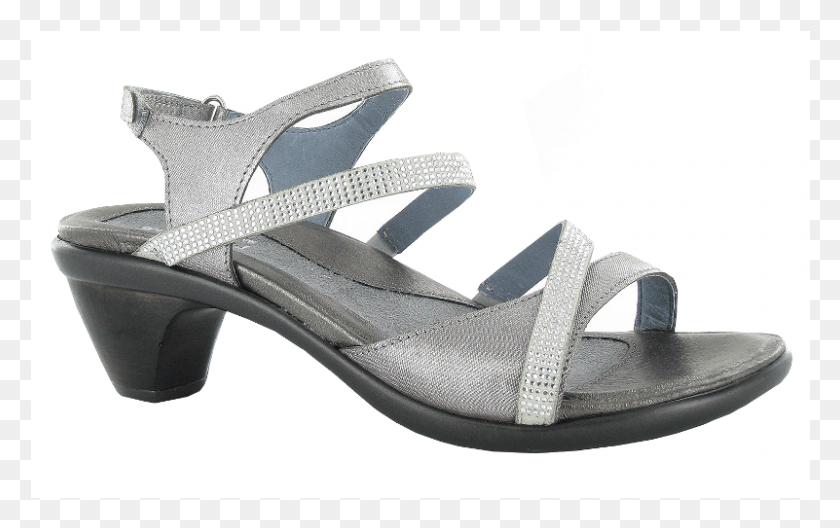 801x481 Naot Innovate Silver Threadsbeige Microfiber With Sandal, Clothing, Apparel, Footwear HD PNG Download