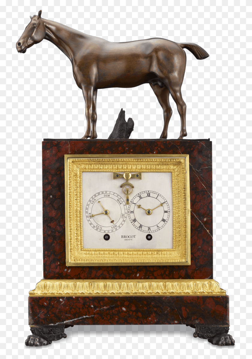 737x1133 Napoleon Iii Sculptural Mantel Clock Stallion, Bronze, Clock Tower, Tower HD PNG Download