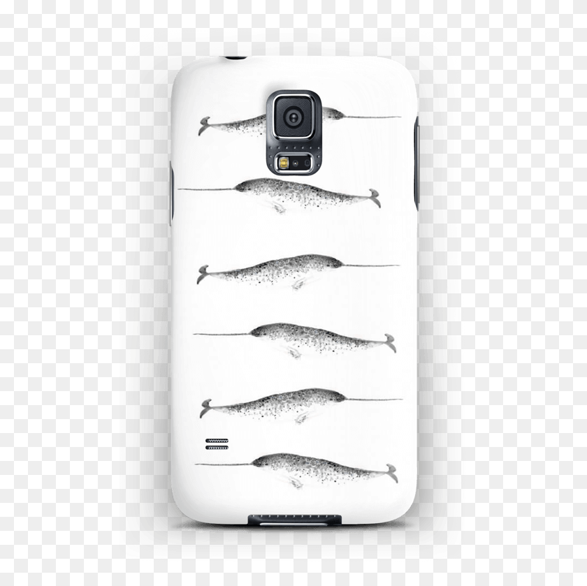 500x779 Descargar Png Narwhale Case Galaxy S5 Monochrome, Pez, Animal, Arenque Hd Png