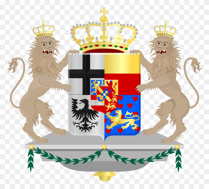 1140x1024 Nassau Fulda Wapen Groot Crest, Símbolo, Emblema, Árbol Hd Png