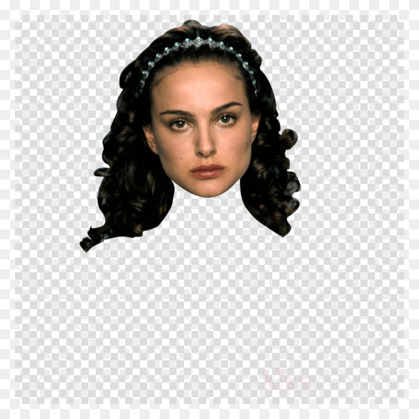 900x900 Natalie Portman Star Wars Clipart Natalie Portman Padm Woman Cartoon Face Clipart, Texture, Polka Dot, Person HD PNG Download