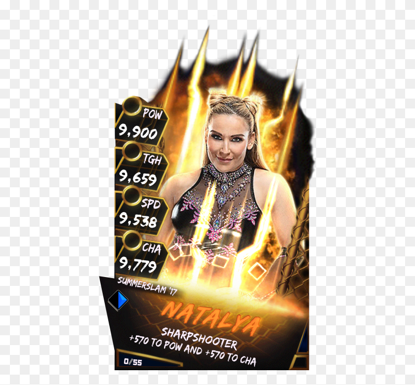 442x721 Natalya S3 15 Summerslam17 Fusion Wwe Supercard Jimmy Uso, Poster, Advertisement, Person HD PNG Download