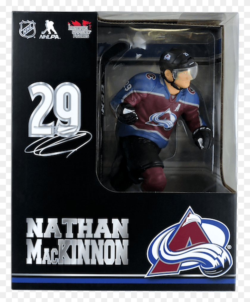 921x1126 Nathan Mackinnon 2018 2019 Nhl 12 Figure Imports Dragon Colorado Avalanche, Helmet, Clothing, Poster HD PNG Download