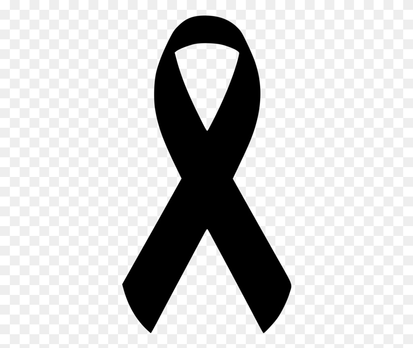 346x648 National Day Of Mourning Black Ribbon Grief Death Lazo De Luto, Gray, World Of Warcraft HD PNG Download