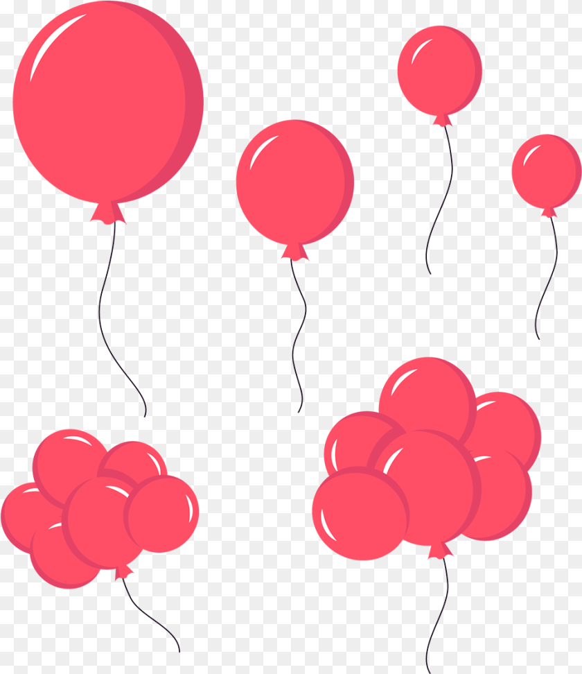 960x1111 National Day Red Balloons Festive And Vector Image Balloons Vector, Balloon PNG