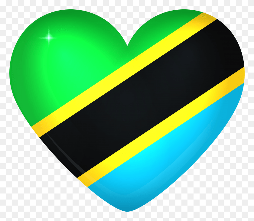 5870x5050 Descargar Png Bandera Nacional De Tanzania Bandera En Un Corazón, Logotipo, Símbolo, Marca Registrada Hd Png