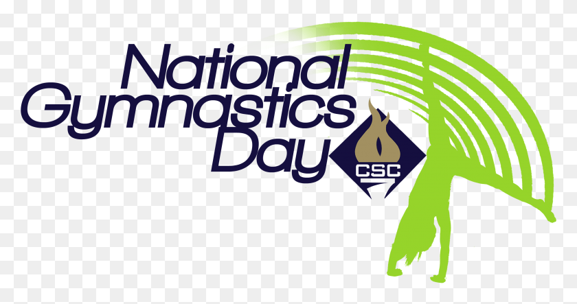 3006x1479 National Gymnastics Day With Csc Logo And A Girl Doing California Sports Center, Graphics, Text HD PNG Download