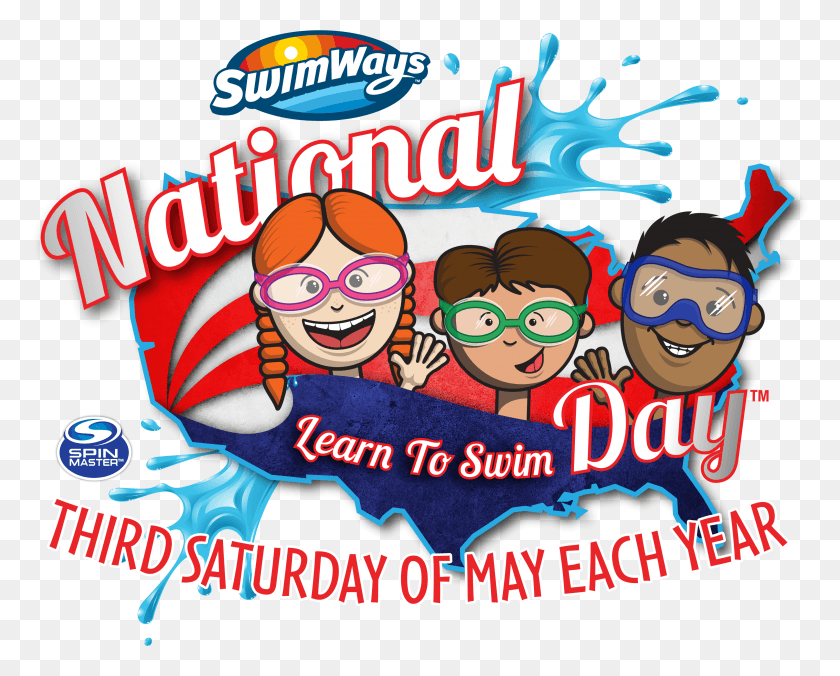 3193x2523 National Learn To Swim Day Logo, Label, Text, Advertisement HD PNG Download