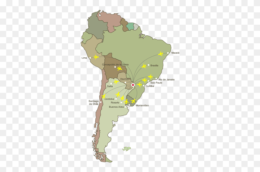 321x496 Национальный Маршрут 12 Национальный Маршрут 7 Парагвай Национальная Карта Южной Америки, Диаграмма, Атлас, Участок Hd Png Скачать