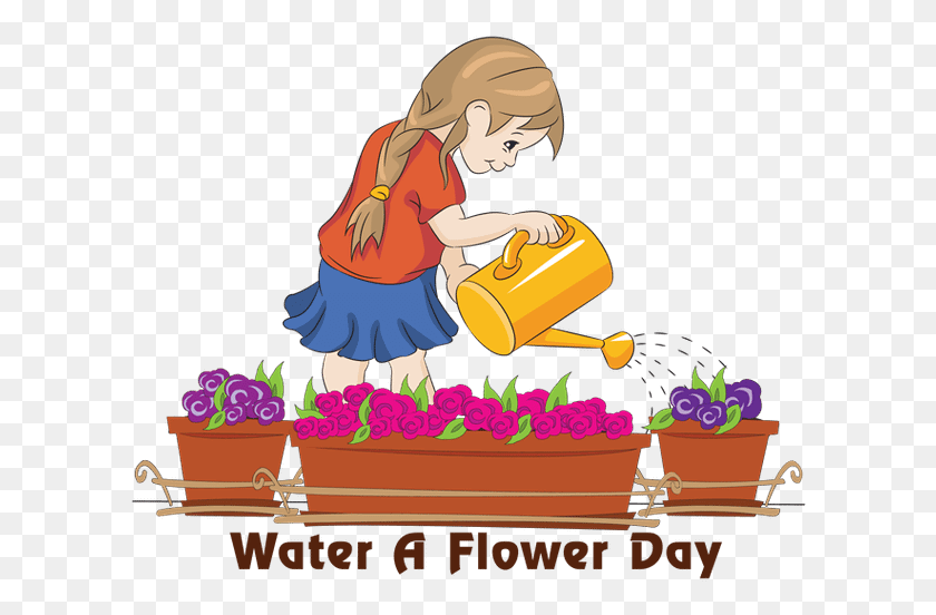 606x492 National Water A Flower Day Water The Flowers Clipart, Person, Human, Female HD PNG Download