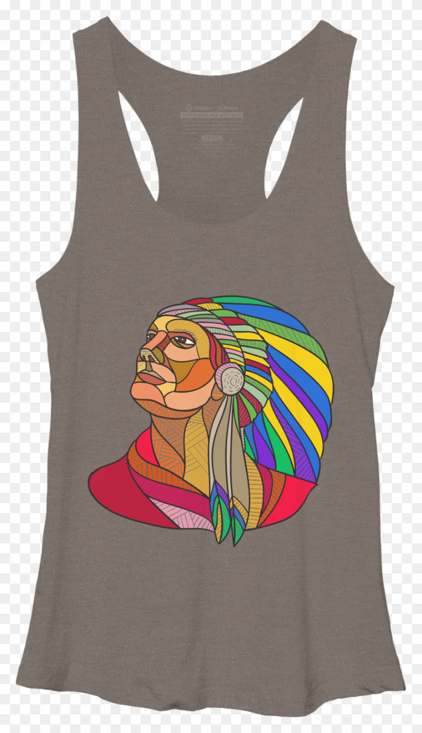 858x1537 Native American Indian Chief Active Tank, Clothing, Apparel, Tank Top HD PNG Download