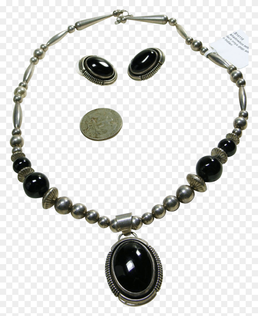 822x1022 Native American Sterling Silver Black Onyx Necklace Necklace, Accessories, Accessory, Jewelry HD PNG Download