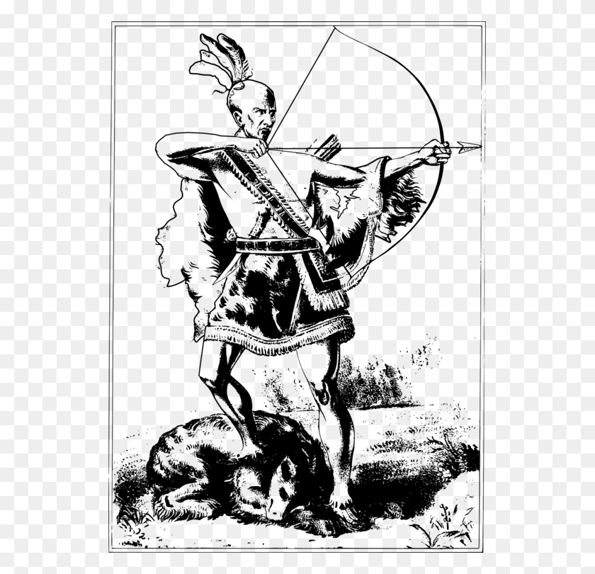 533x750 Native Americans In The United States Computer Icons Native American Hunting Drawing, Gray, World Of Warcraft HD PNG Download