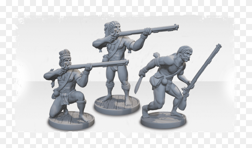 868x482 Native Caribbeans With Muskets Soldier, Person, Human, Figurine HD PNG Download