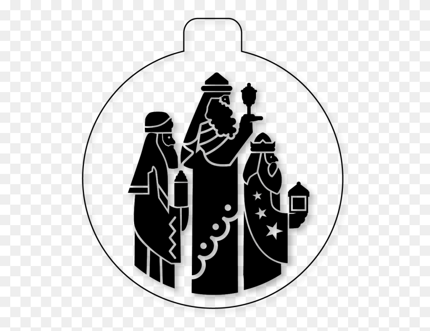 529x587 Nativity Glass Ball Three Kings Silhouette, Gray, World Of Warcraft HD PNG Download