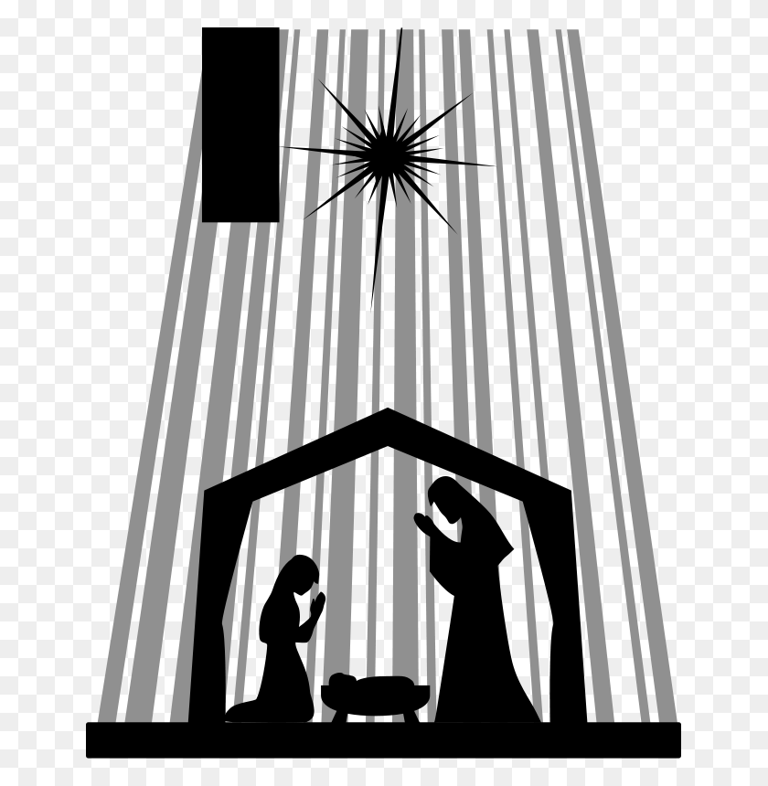651x800 Nativity Outline Clipart Nativity Star Silhouette Nativity Scene Transparent Background, Gate, Architecture, Building HD PNG Download