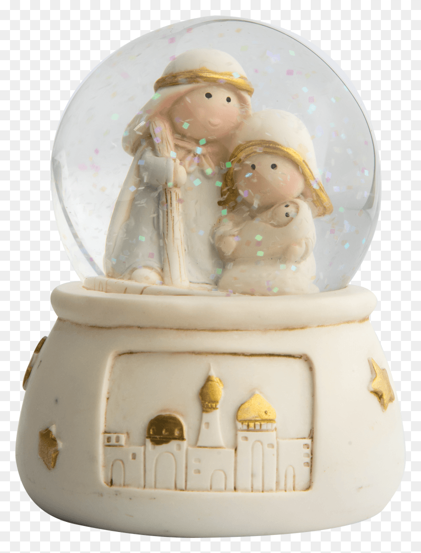 1438x1924 Nativity Snow Globe Mary Holding Baby Jesus Figurine, Wedding Cake, Cake, Dessert HD PNG Download