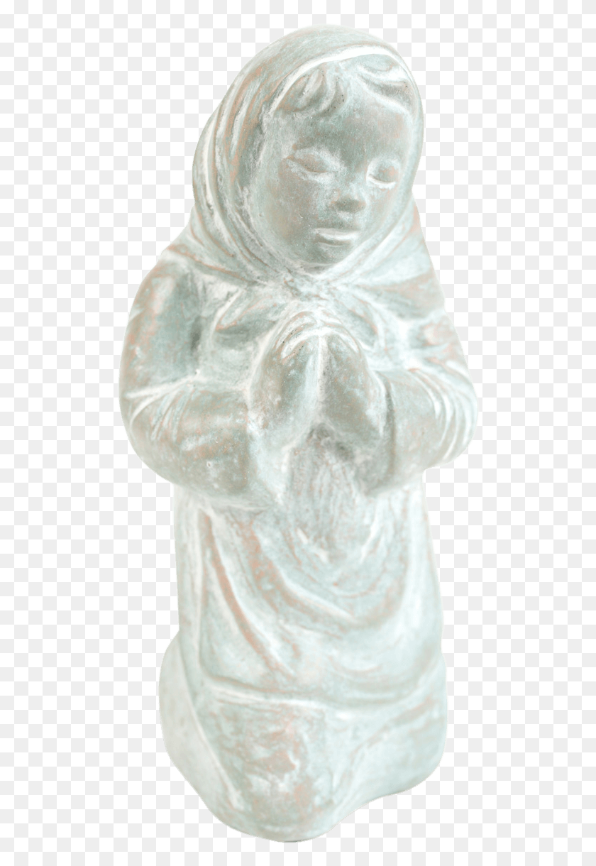 514x1160 Nativitysetmary Weatheredbronze Statue, Figurine, Sculpture HD PNG Download