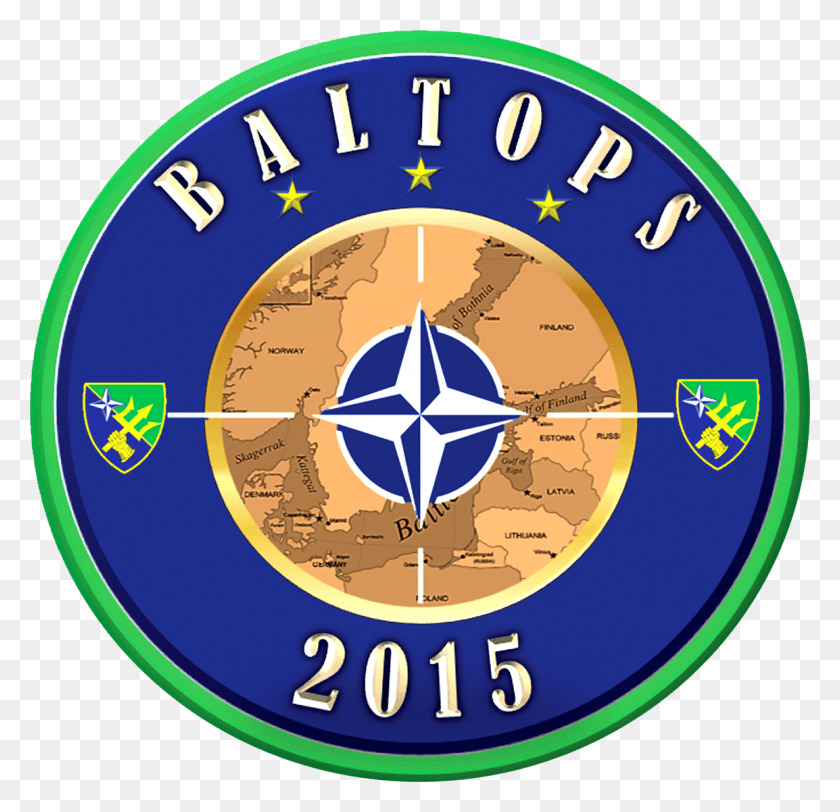 1154x1114 Nato Baltops 2015 Logo Blue Heron Mason City, Compass, Clock Tower, Tower HD PNG Download