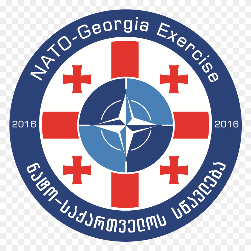 1610x1610 Логотип Nato Geo Учения Нато В Грузии 2019, Символ, Товарный Знак, Первая Помощь Hd Png Скачать