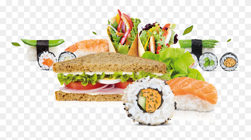 765x409 Natsu Food, Lunch, Meal, Burger HD PNG Download