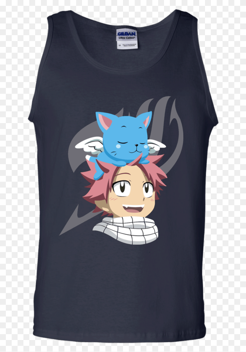 656x1141 Natsu Happy Fairy Tail Tank Top Exceed Happy Baby Fairy Tail, Clothing, Apparel, Sleeve HD PNG Download