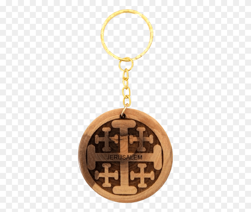 319x651 Natural Holy Land Olive Wood Keyring Decorated Keychain, Pendant, Locket, Jewelry HD PNG Download