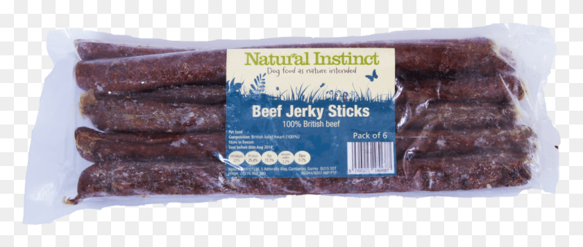 1048x400 Natural Instincts Beef Jerky Sticks Raw Dog Treats Signage, Pork, Food, Bacon HD PNG Download