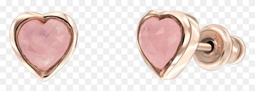 2081x644 Natural Rose Quartz Heart Shape Stud Earring Rose Quartz Heart Earring, Gemstone, Jewelry, Accessories HD PNG Download