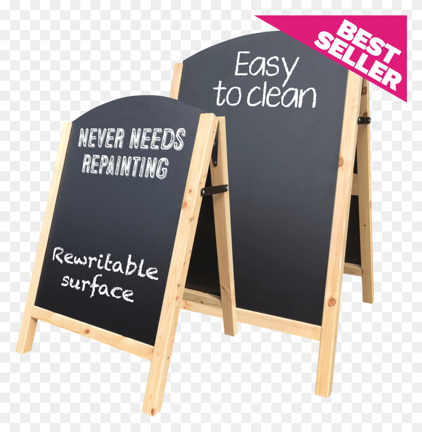 1547x1583 Natural Wooden Framed Chalkboard A Board With Reversible, Blackboard HD PNG Download