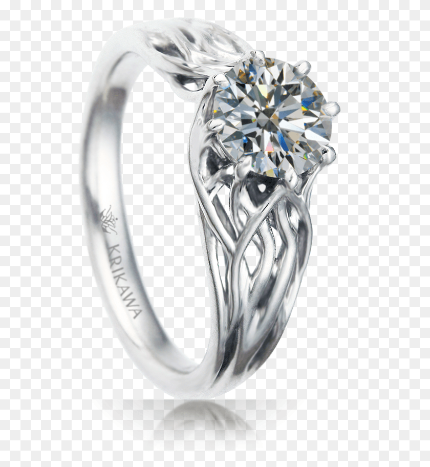 542x852 Nature Engagement Ring Tree Lg Nature Style Engagement Ring, Platinum, Diamond, Gemstone HD PNG Download