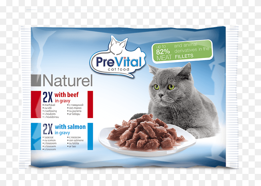 728x539 Naturel Pouch With Beef With Salmon In Gravy Krmivo Pre Sterilizovane Macky, Cat, Pet, Mammal HD PNG Download