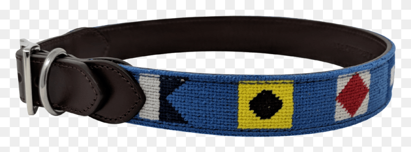 1000x322 Nautical Flag Needlepoint Dog Collar Left Belt, Accessories, Accessory, Jewelry HD PNG Download