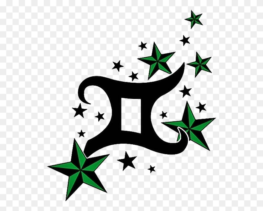 543x614 Descargar Png Estrellas Náuticas Y Géminis Diseño De Tatuaje Imágenes Signo Del Zodiaco Cáncer Diseño De Tatuaje, Símbolo, Símbolo De La Estrella Hd Png