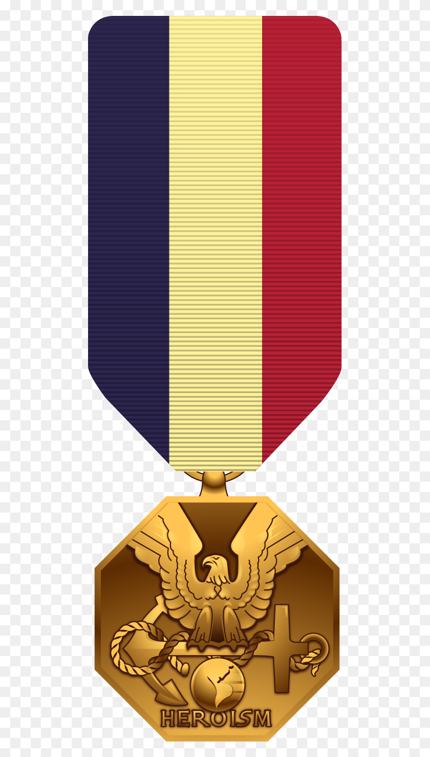 497x1417 Navy Amp Marine Corps Medal Illustration, Trophy, Gold, Symbol HD PNG Download