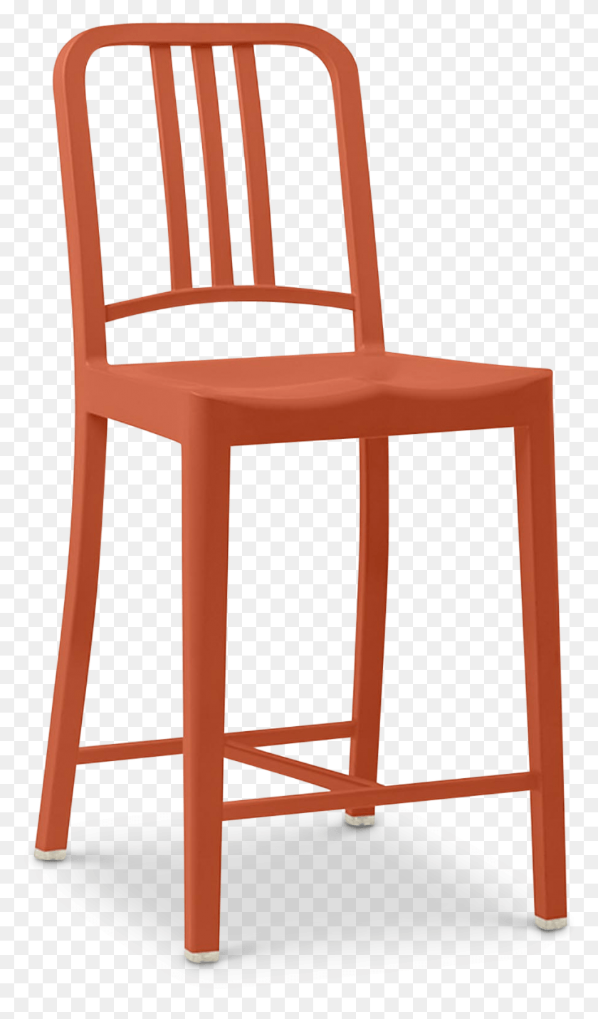 909x1597 Navy Counter Stool Persimmon Emeco Red Chair, Furniture HD PNG Download