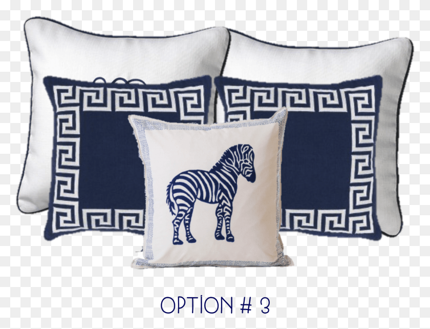 1524x1139 Navy Greek Key Border Pillows, Pillow, Cushion, Zebra HD PNG Download