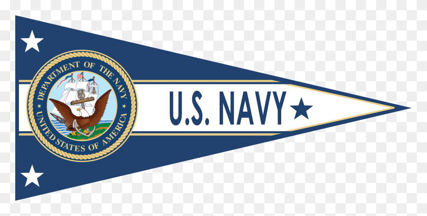 10000x4681 Navy Pennant Us Navy Pennant, Label, Text, Logo HD PNG Download