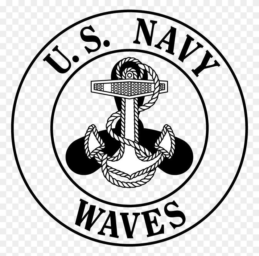 770x770 Navy Waves Emblem, Hook, Anchor HD PNG Download