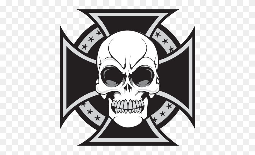 447x452 Nazi Skull And Crossbones Battle Axe Warriors Symbol, Poster, Advertisement, Label HD PNG Download
