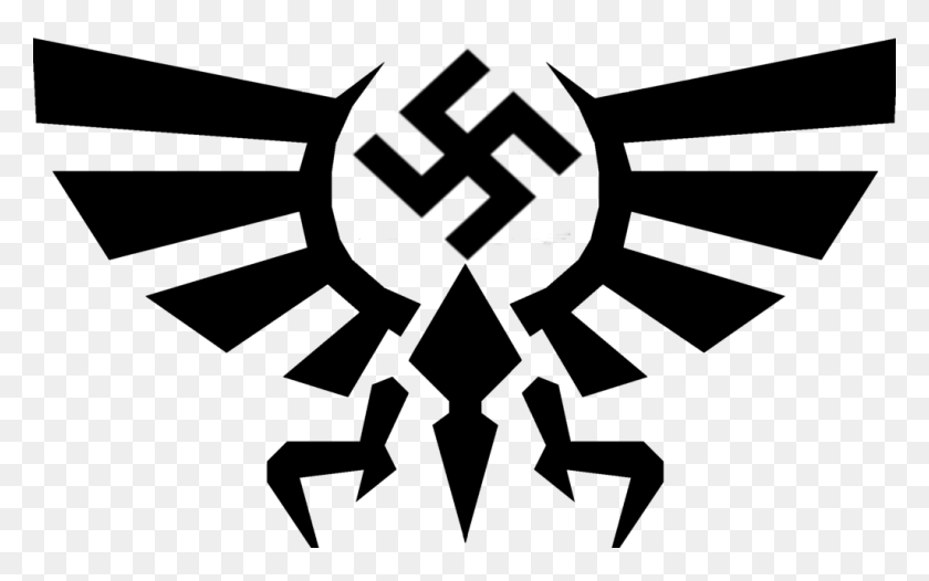 1024x613 Nazi Swastik Clip Free Zelda Hylian Symbol, Text, Alphabet, Number HD PNG Download