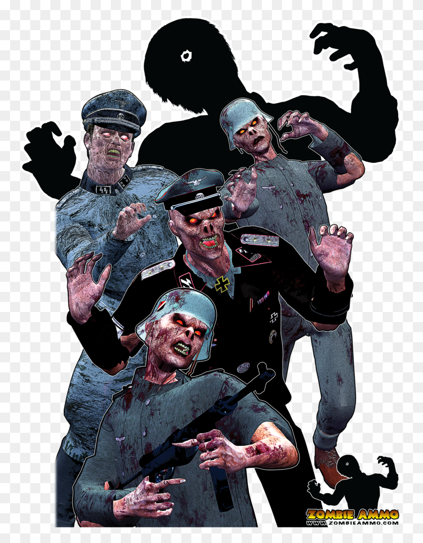 755x1019 Nazi Zombies Poster, Person, Hand, Military Uniform HD PNG Download