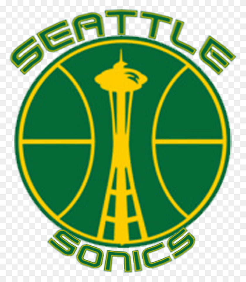 861x994 Nba 2k16 Sonics Logos Back To Album Seattle Supersonics, Logo, Symbol, Trademark HD PNG Download