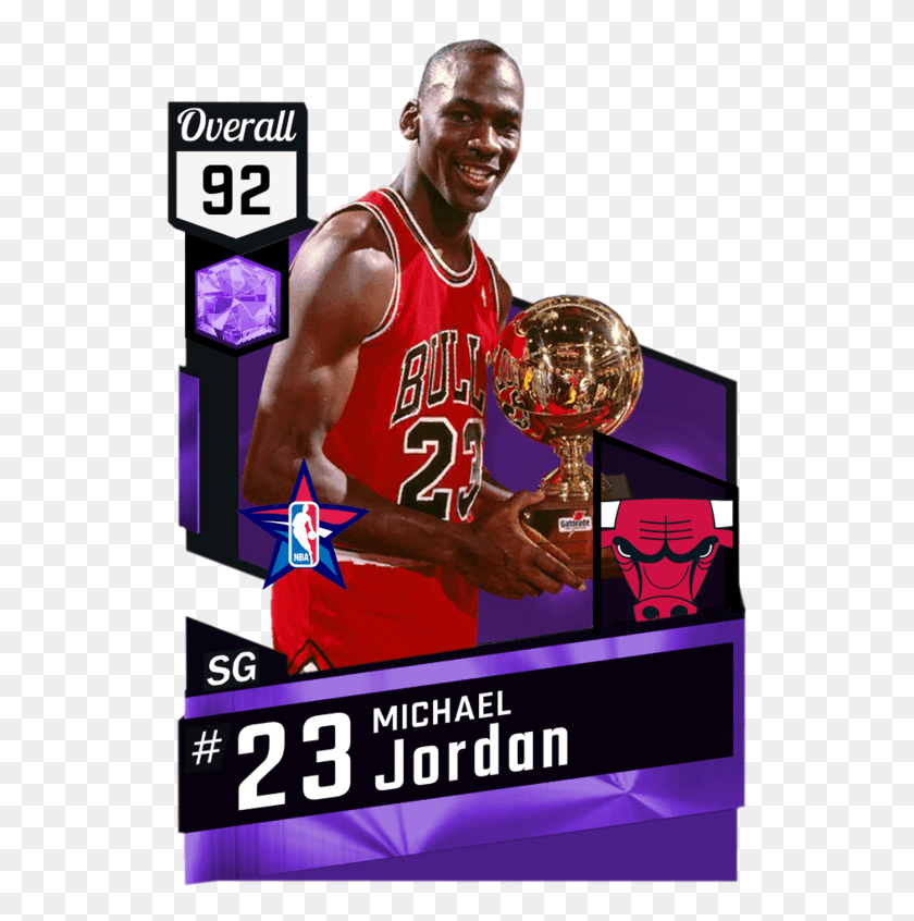 537x786 Nba 2k17 Myteam Pack Draft Michael Jordan 2k17 Card, Person, Human, Poster HD PNG Download